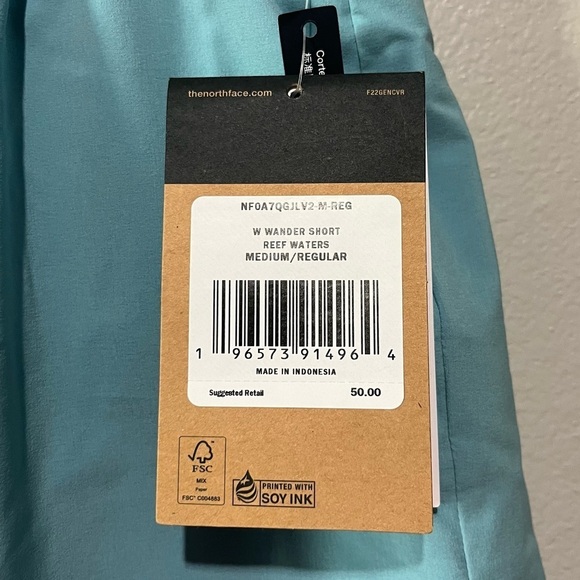 THE NORTH FACE- NWT W Wonder Short in Reef Waters Size M Regular - Picture 7 of 7